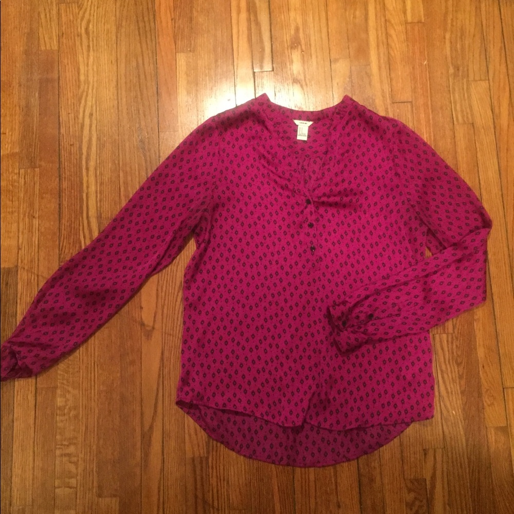 Purple Silk Blouse